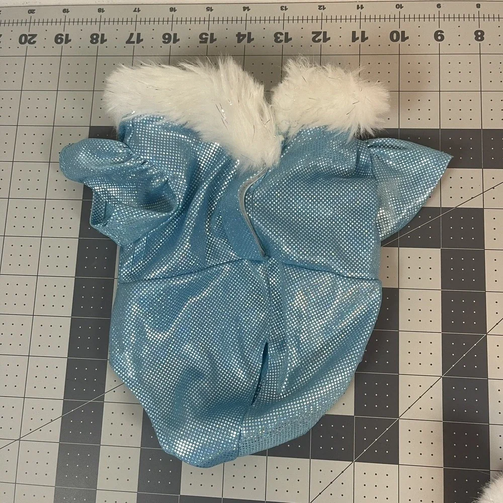 Build A Bear Pink and Blue Ice Skating Outfits With Ear Muffs Baton Lot of‎ 2